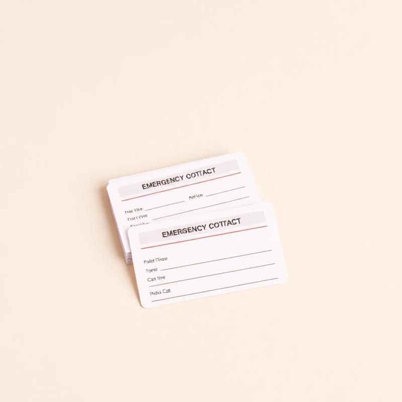 Tarjetas de identificación de contacto de emergencia
