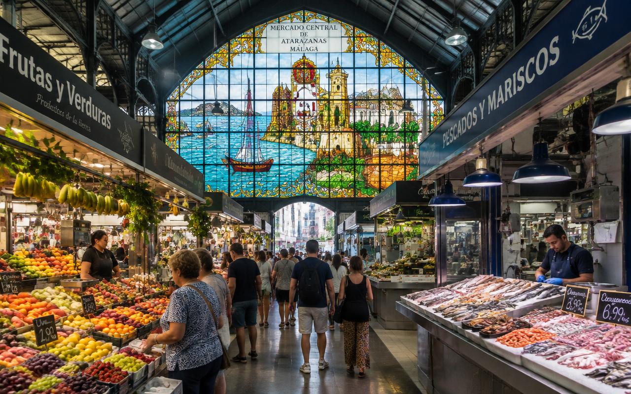 Mercado de Atarazanas and Calle Larios — Málaga, Spain