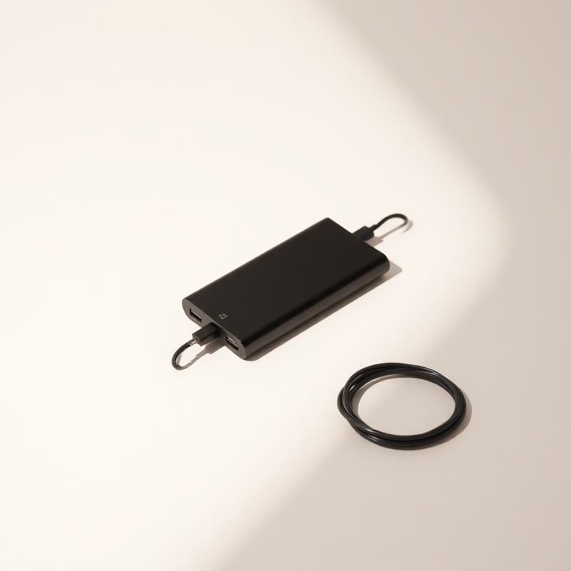 Batería portátil delgada con cable USB-C